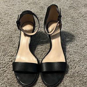 Coach Maude Two Piece Kitten Heel Dress Sandals - Black Size 9.5